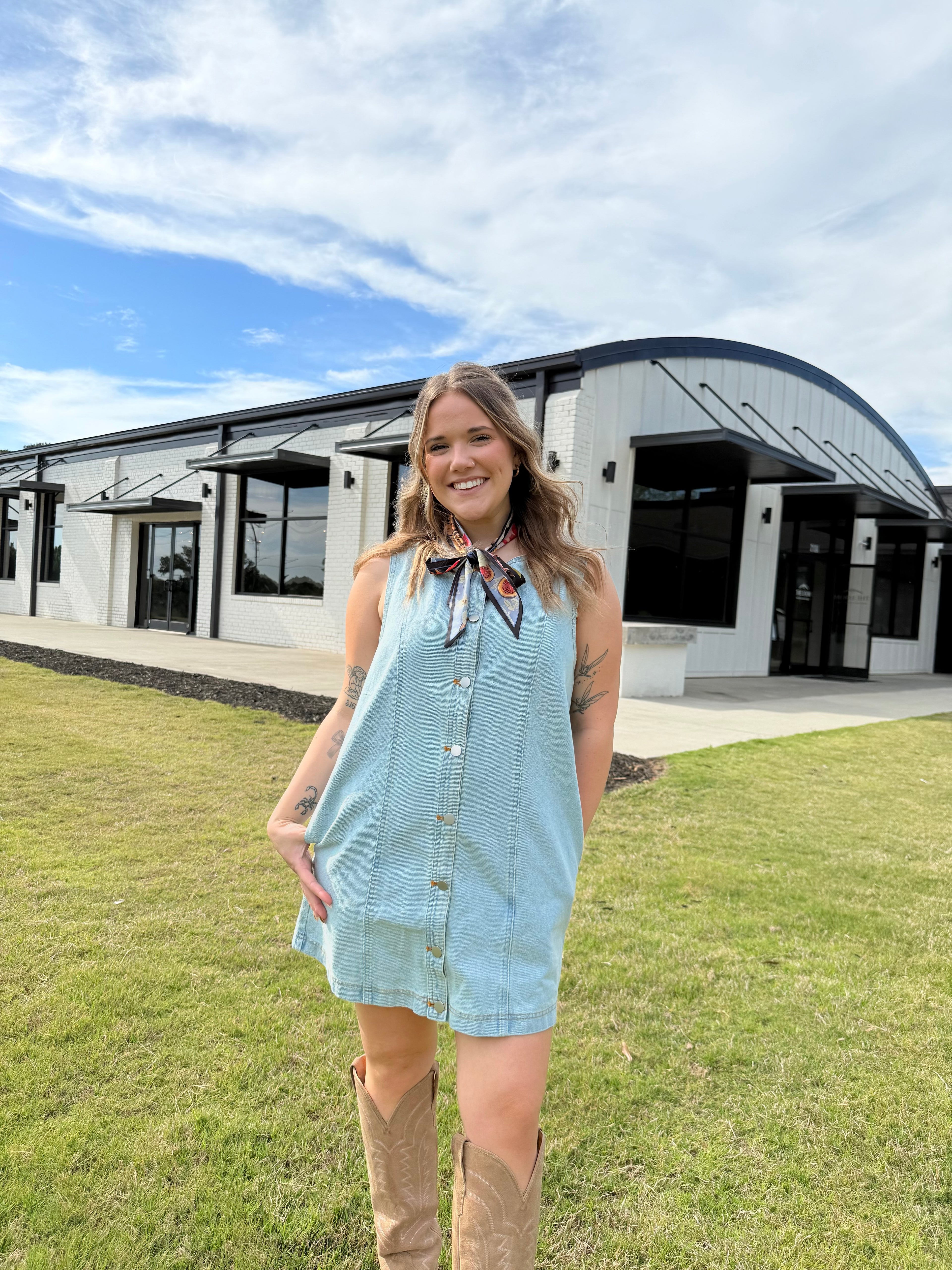 Denim Button up Dress