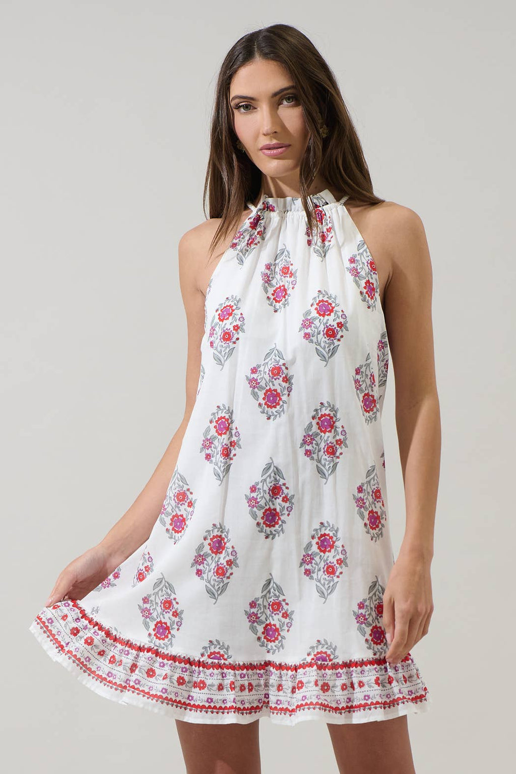 Floral Shift Mini Dress