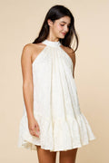 Ruffle Mock neck Dress