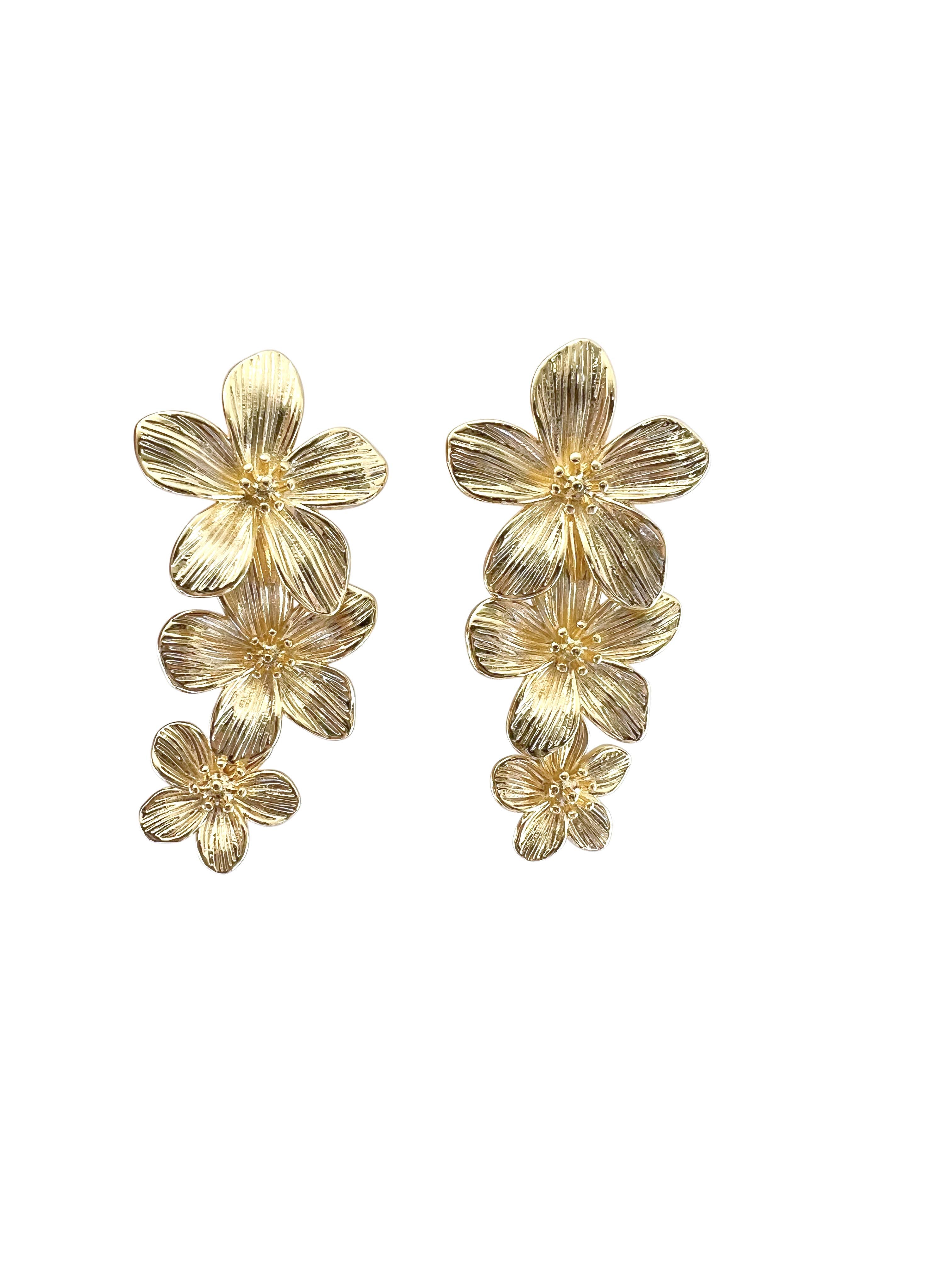 Flower Drop Statement Earring