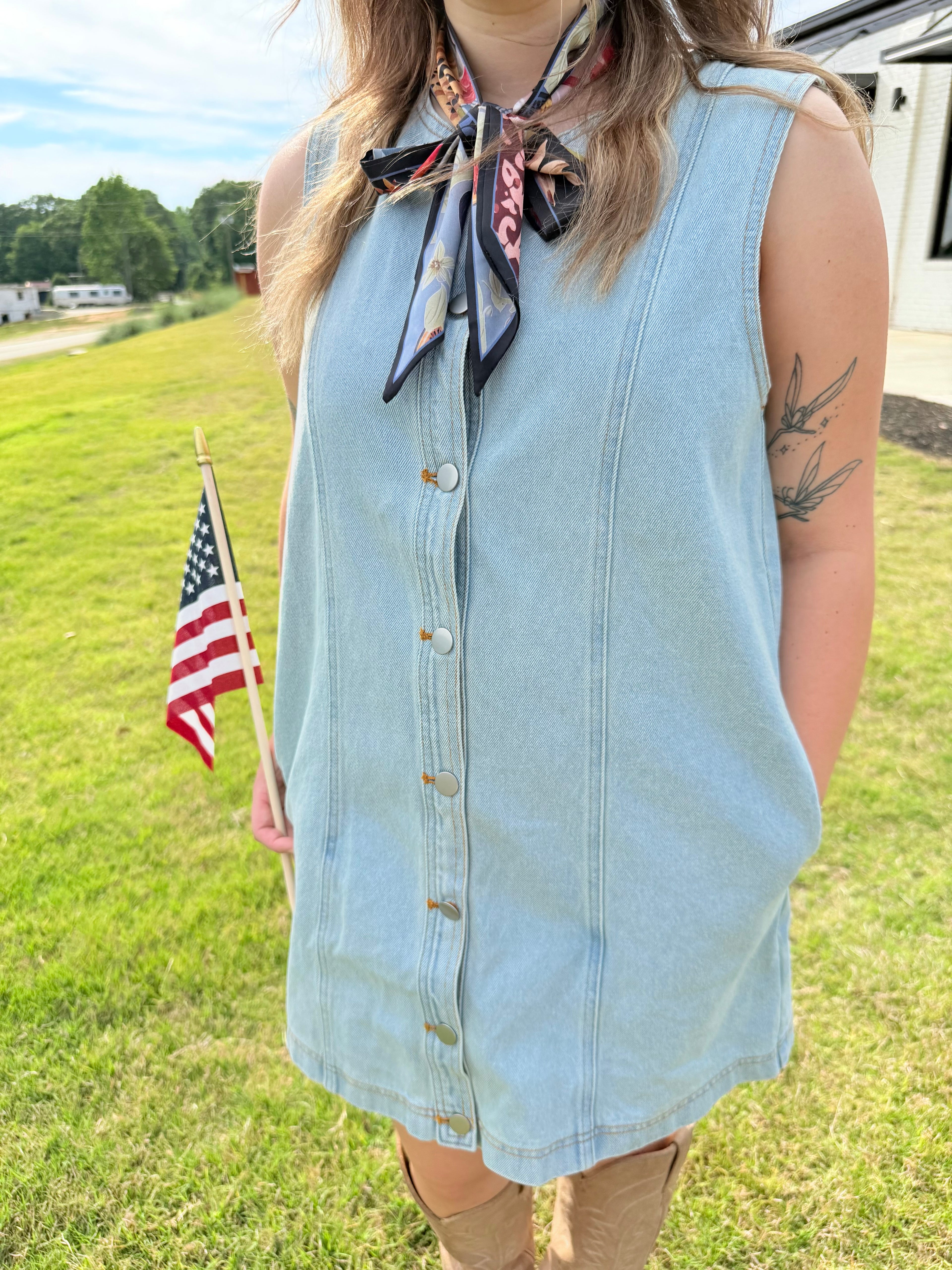 Denim Button up Dress