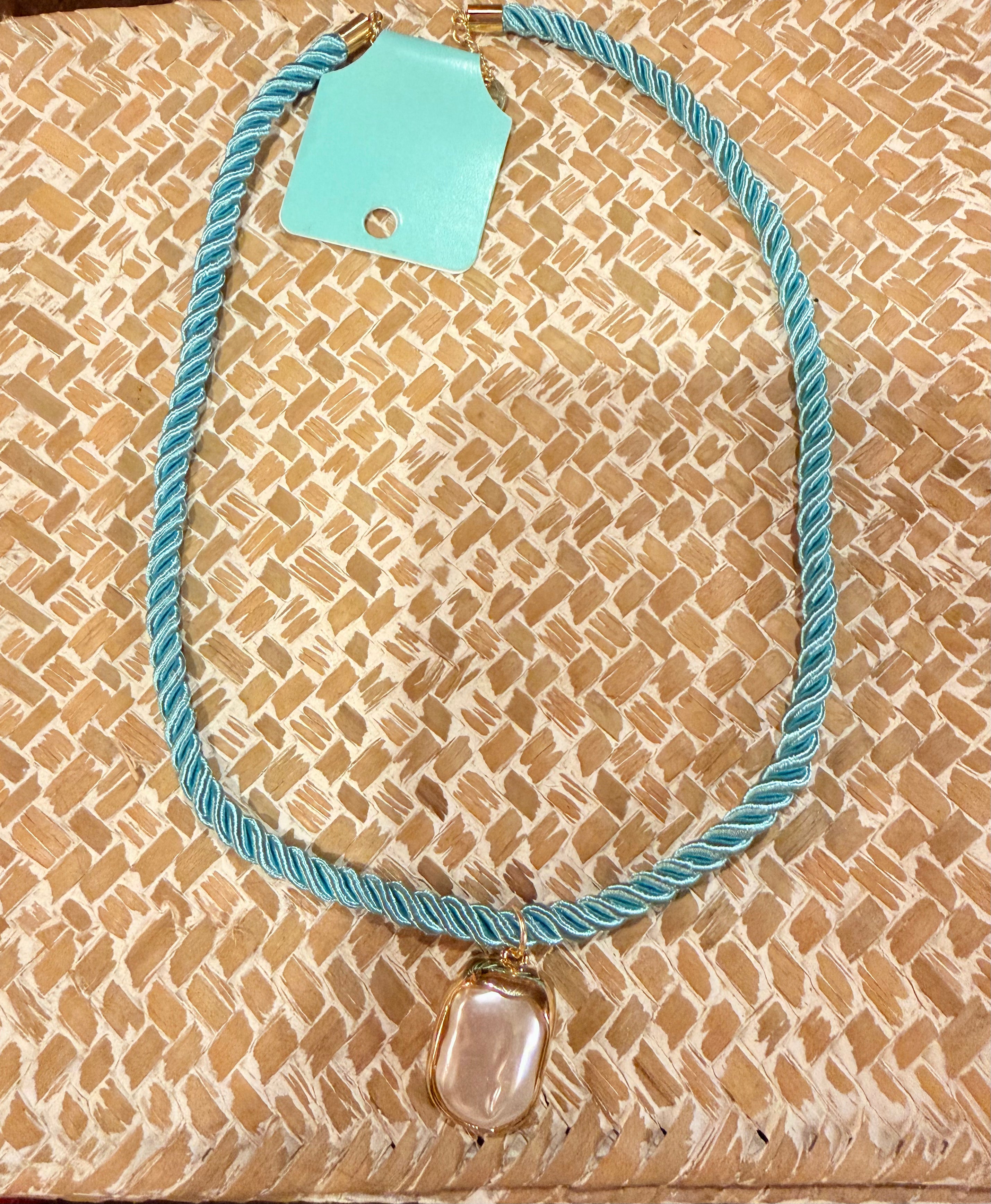 Baby Blue Rope Necklace