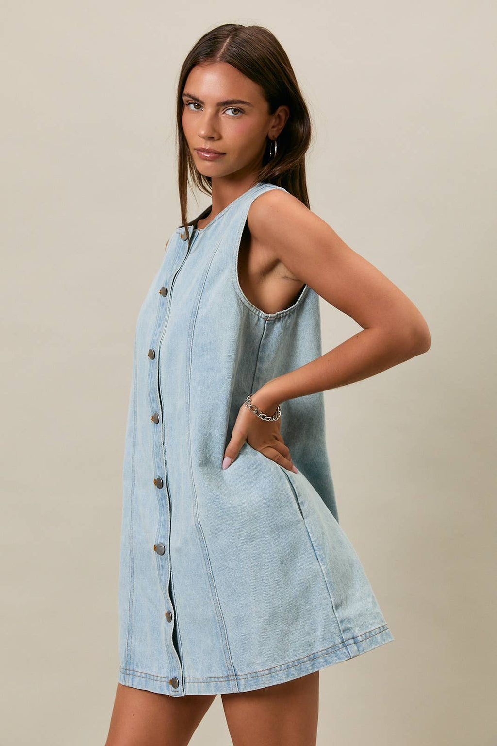 Denim Button up Dress
