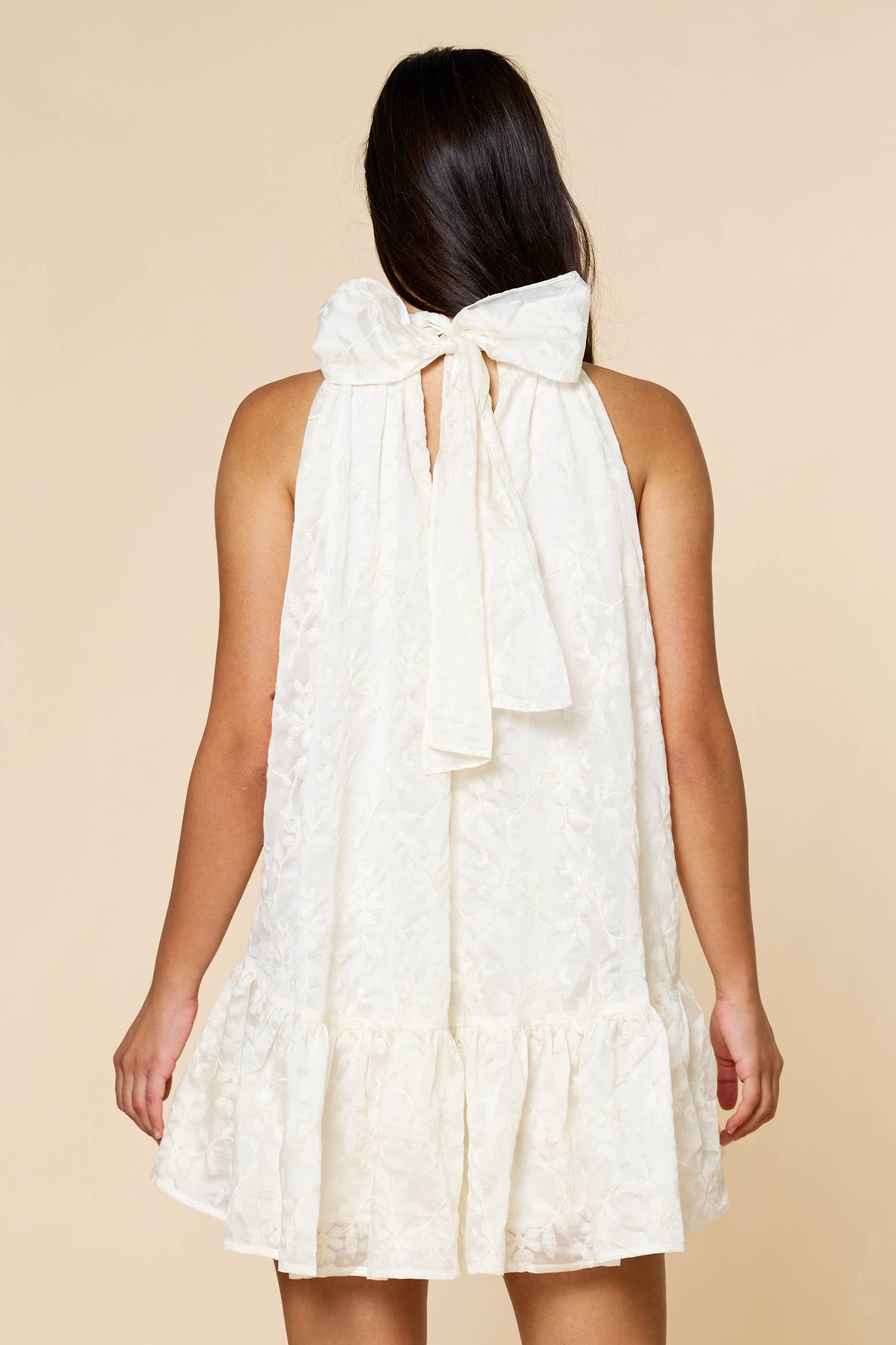 Ruffle Mock neck Dress